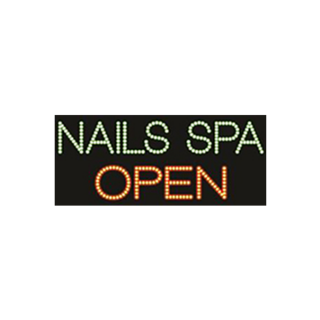 Cre8tion LED Signs Nail Spa Open, N0404, 23045 KK BB